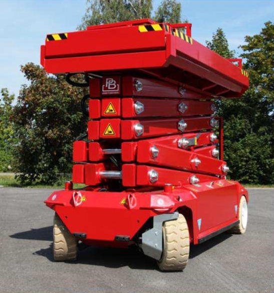 PB S171-12ES / Self Leveling Narrow Electric Scissorlift 17m - Image 3